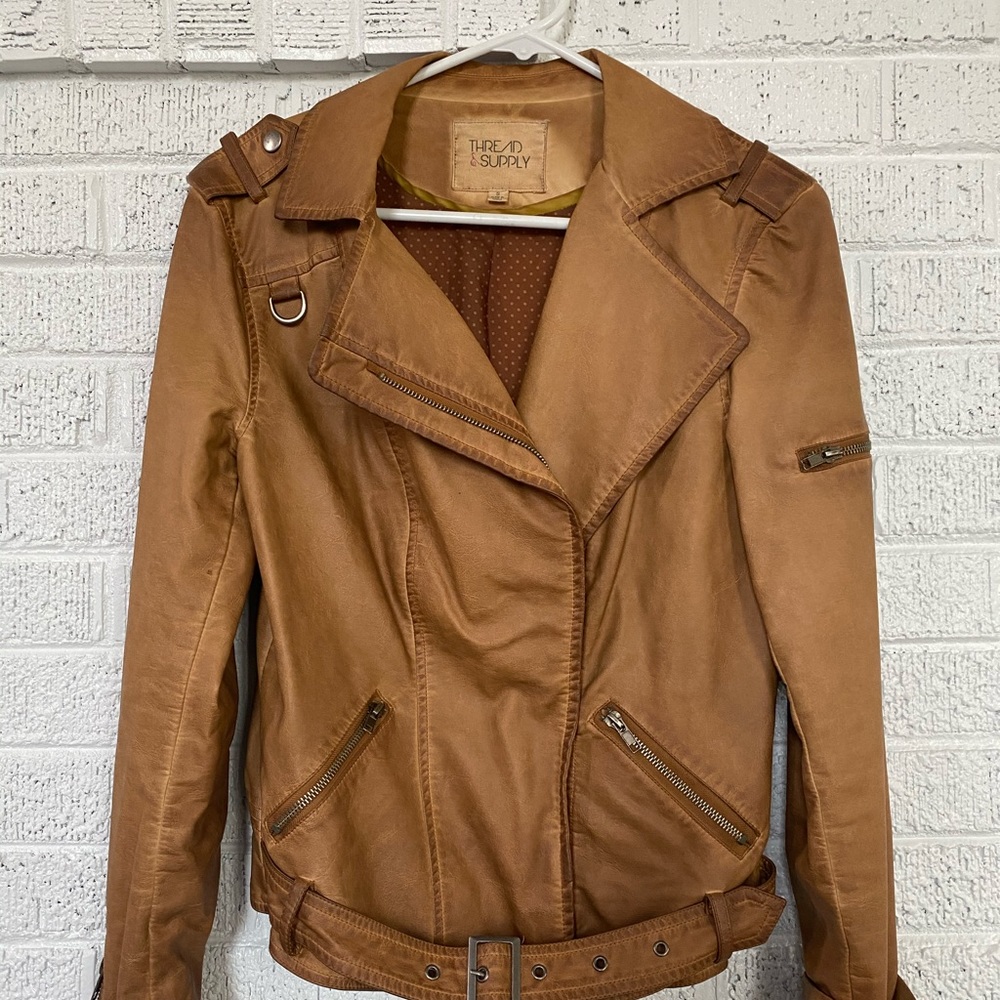 Faux Leather Moto Jacket